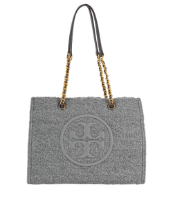 Mini Ella Boucle Chain Tote, Fabric, Grey, MIC, DB, 2*